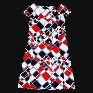 60's Red/Blue Mini Dress